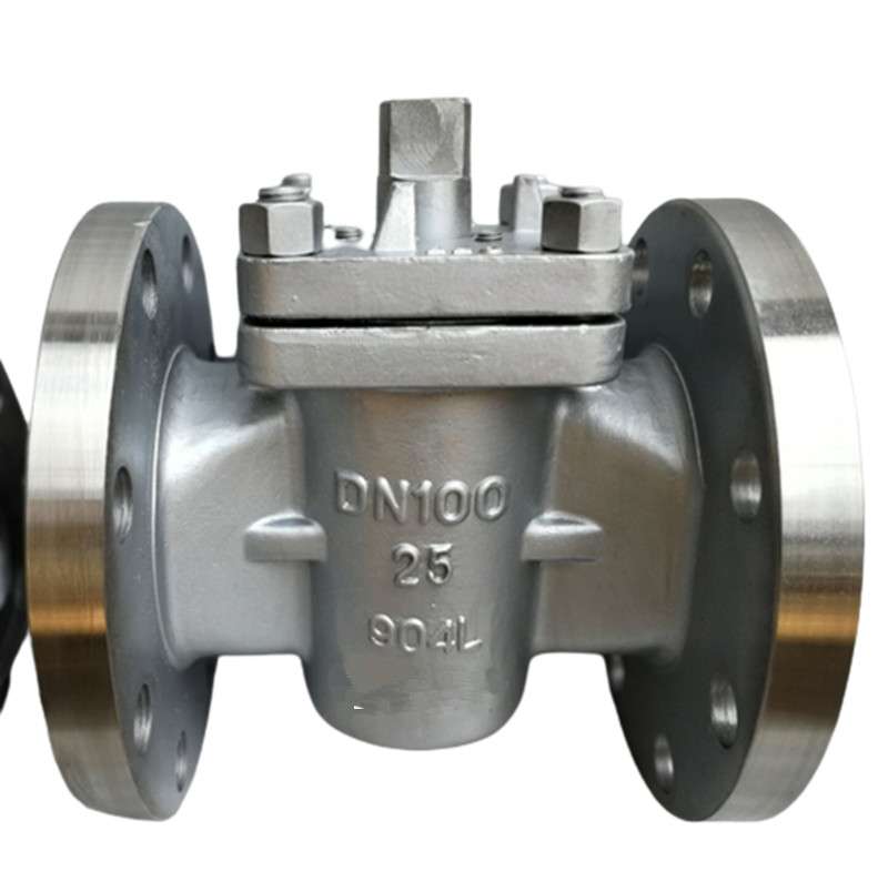 DIN Non Lubricated Plug Valve,904L,DN100,PN25,Flange End