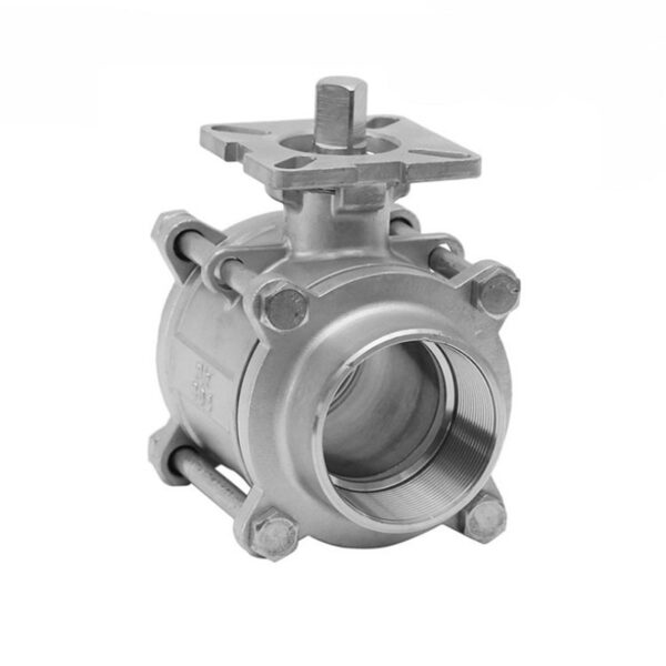 3 PC Threaded End Ball Valve,316,DN65,Bare Stem