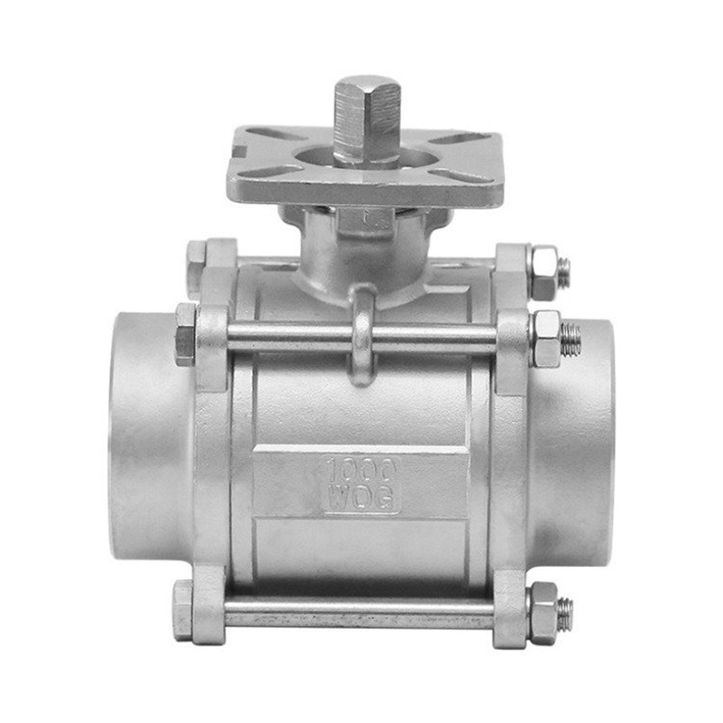 3 PC Threaded End Ball Valve,316,DN65,Bare Stem