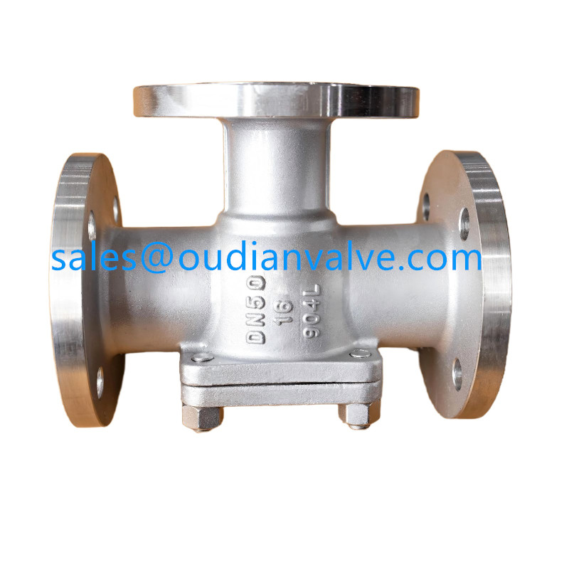 904L Three Way Ball Valve DN50 PN16 T-Type