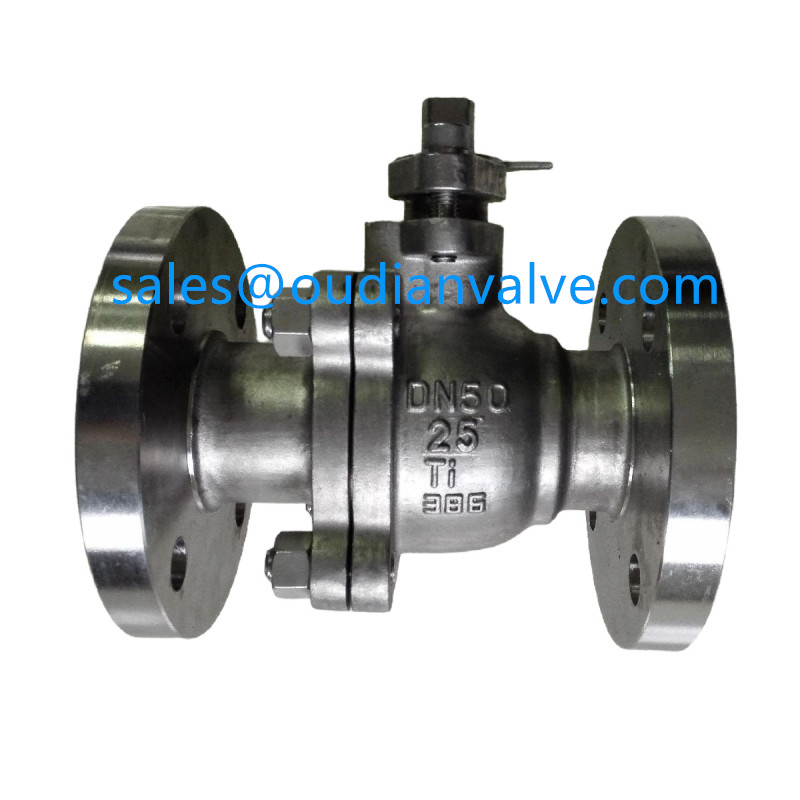 TA2 Floating Ball Valve DN50 PN25 Metal Seat